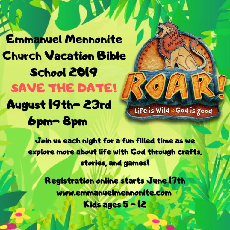 VBS Summer 2019 Advertisement – Emmanuel Mennonite Church